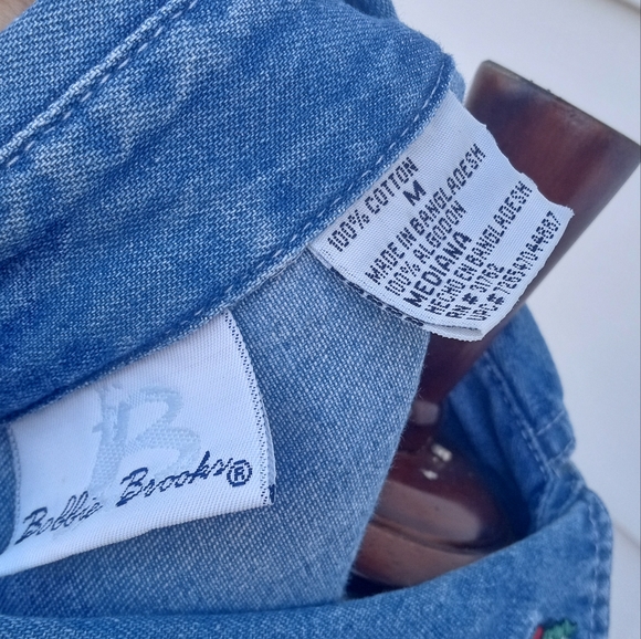 Vintage Christmas Blue Jean Button Up - Picture 6 of 6